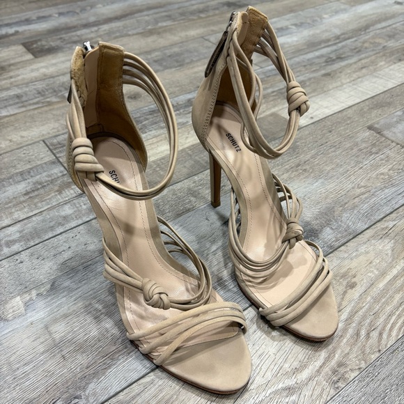 SCHUTZ Shoes - Schutz knotted strappy high heels with back zippers